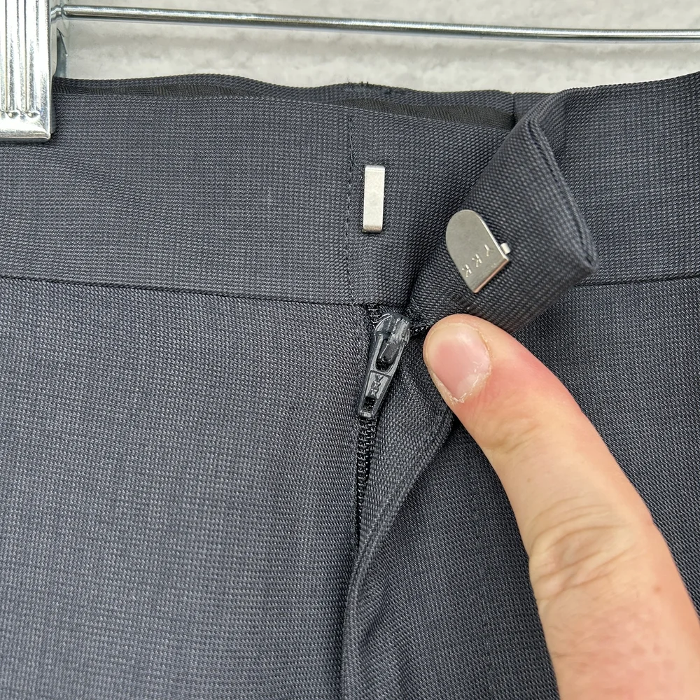 Haggar Pants Mens 38x30 Tic Weave Classic Fit Dress Slacks Navy Blue HY70268